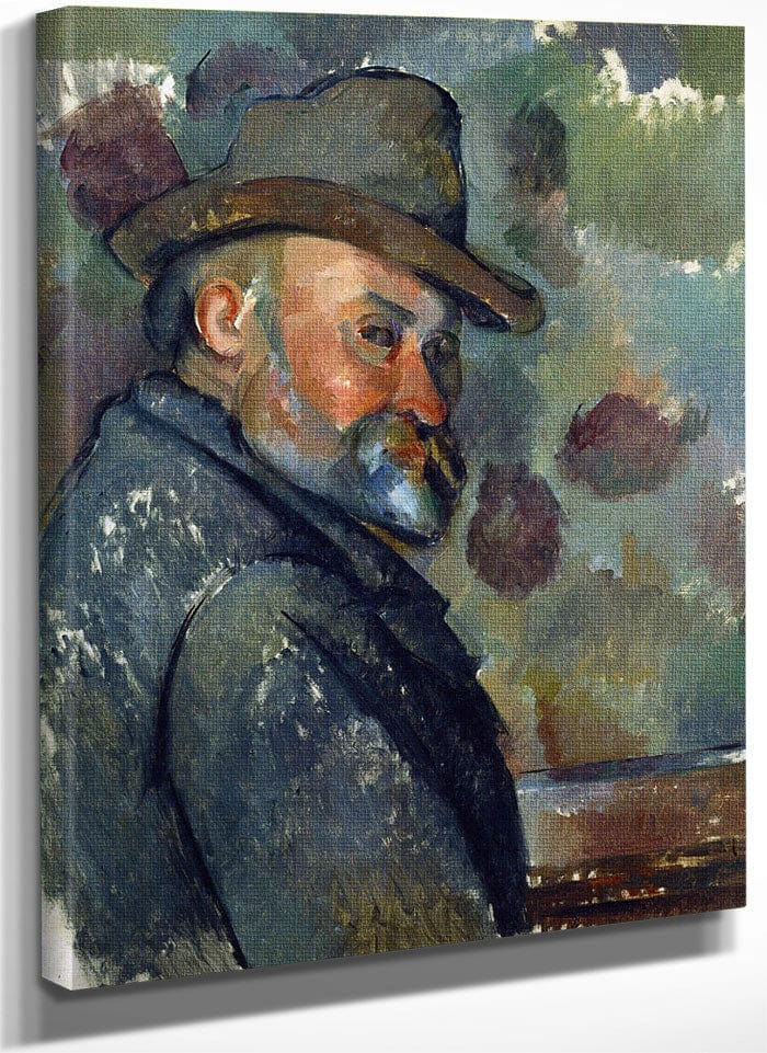 Self Portrait With A Hat By Paul Cezanne Fine Art Print