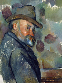 Self Portrait With A Hat By Paul Cezanne Fine Art Print