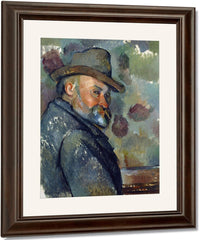 Self Portrait With A Hat By Paul Cezanne Fine Art Print
