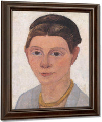 Self Portrait With Amber Necklace By Paula Modersohn Becker Fine Art Print