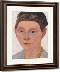 Self Portrait With Amber Necklace By Paula Modersohn Becker Fine Art Print