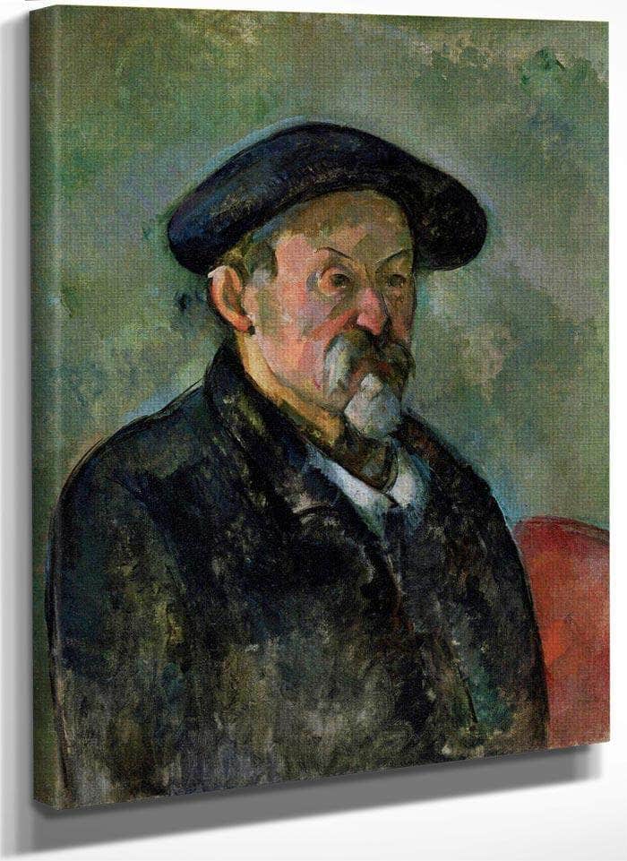 Self Portrait With Beret By Cezanne Paul Fine Art Print