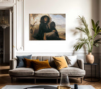 Self Portrait With Black Dog By Gustave Courbet Fine Art Print