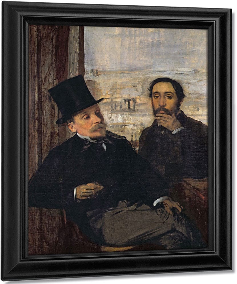 Self Portrait With Evariste De Valernes (1816 96) By Edgar Degas Fine Art Print