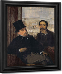 Self Portrait With Evariste De Valernes (1816 96) By Edgar Degas Fine Art Print