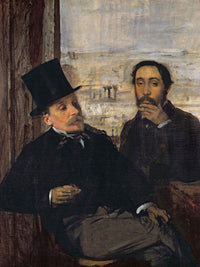 Self Portrait With Evariste De Valernes (1816 96) By Edgar Degas Fine Art Print