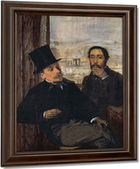 Self Portrait With Evariste De Valernes (1816 96) By Edgar Degas Fine Art Print