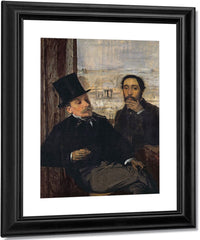 Self Portrait With Evariste De Valernes (1816 96) By Edgar Degas Fine Art Print