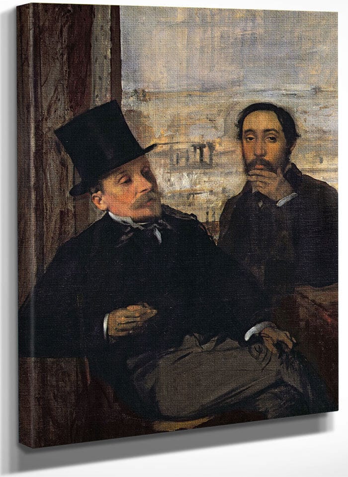 Self Portrait With Evariste De Valernes (1816 96) By Edgar Degas Fine Art Print