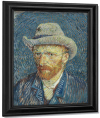 Self Portrait With Grey Felt Hat By Vincent Van Gogh Fine Art Print