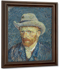 Self Portrait With Grey Felt Hat By Vincent Van Gogh Fine Art Print