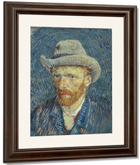 Self Portrait With Grey Felt Hat By Vincent Van Gogh Fine Art Print