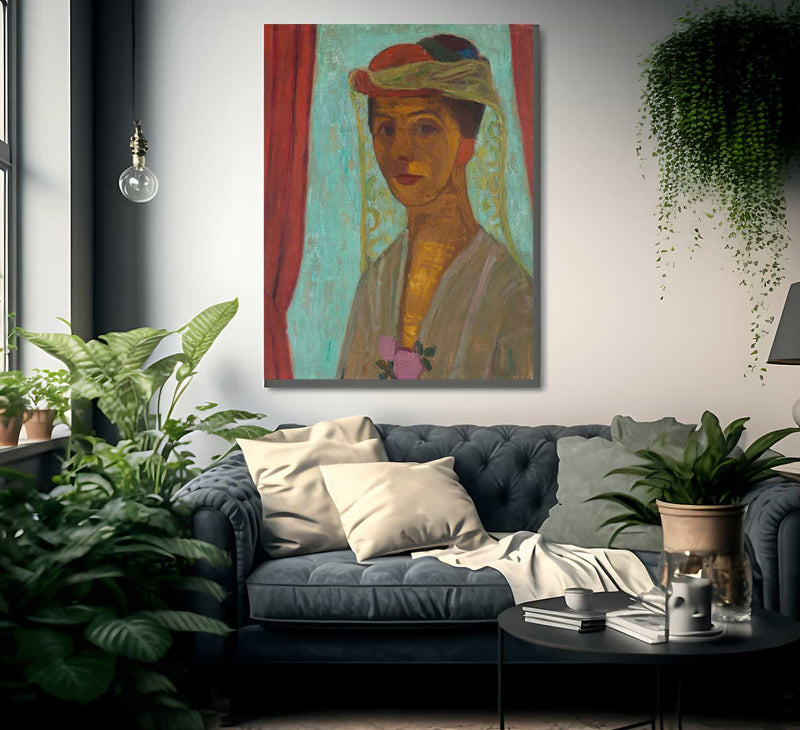 Self Portrait With Hat And Veil 1907 By Paula Modersohn Becker Fine Art Print