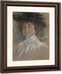 Self Portrait With Hat And Veil By Alice Pike Barney Fine Art Print