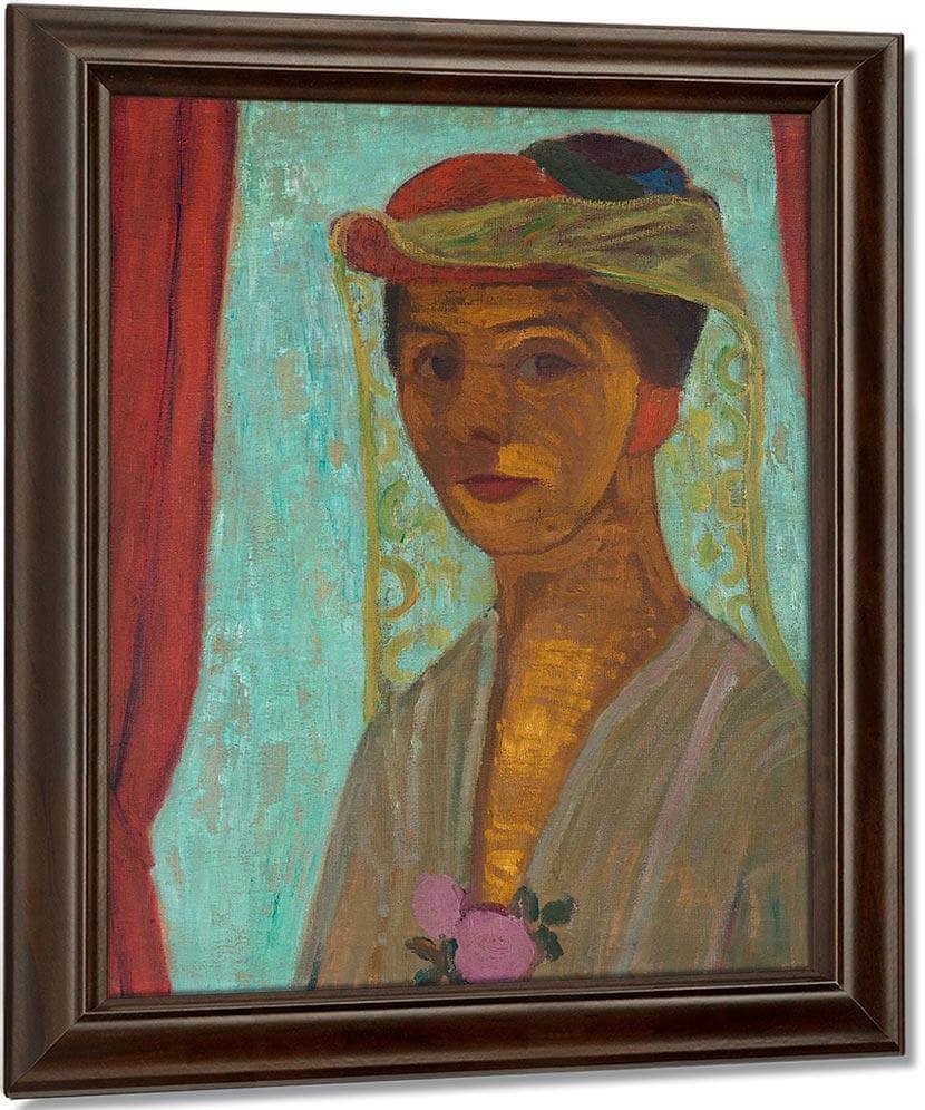 Self Portrait With Hat And Veil By Paula Modersohn Becker Fine Art Print