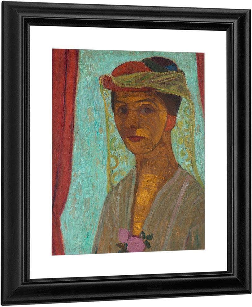 Self Portrait With Hat And Veil By Paula Modersohn Becker Fine Art Print