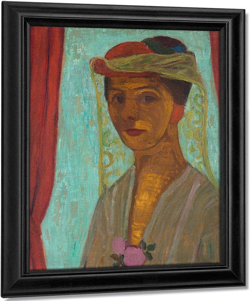 Self Portrait With Hat And Veil By Paula Modersohn Becker Fine Art Print