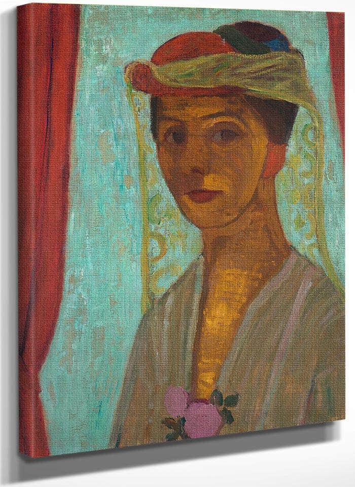 Self Portrait With Hat And Veil By Paula Modersohn Becker Fine Art Print