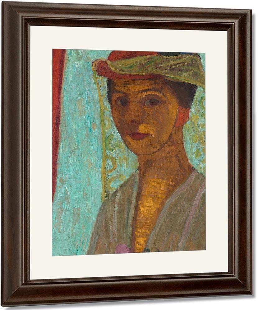 Self Portrait With Hat And Veil By Paula Modersohn Becker Fine Art Print