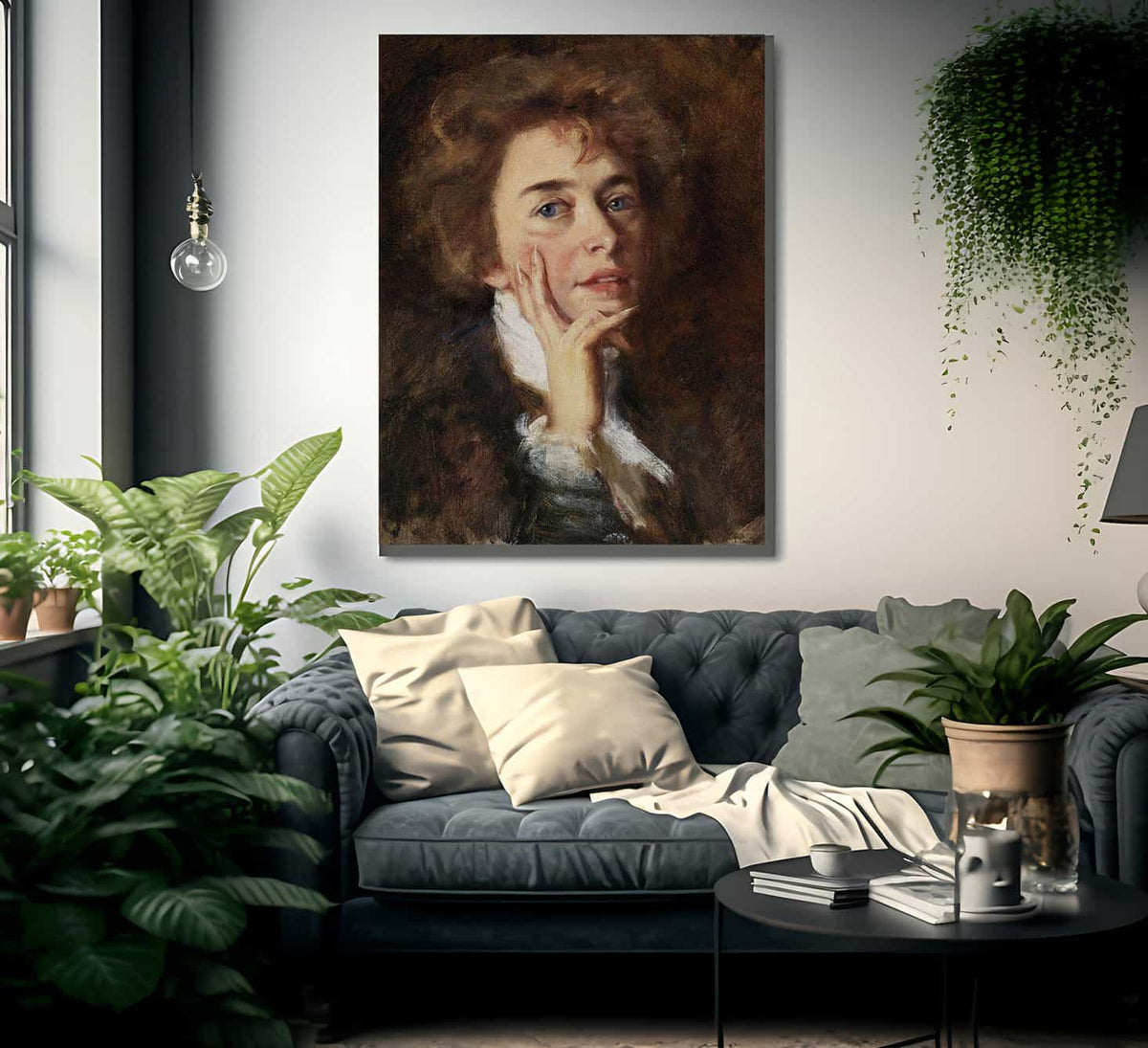 Self Portrait With Jabot By Alice Pike Barney Fine Art Print