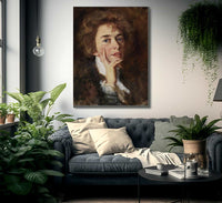 Self Portrait With Jabot By Alice Pike Barney Fine Art Print