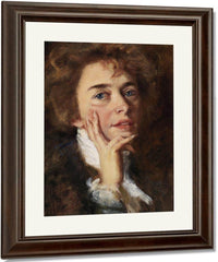Self Portrait With Jabot By Alice Pike Barney Fine Art Print