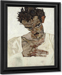 Self Portrait With Lowered Head By Egon Schiele Fine Art Print