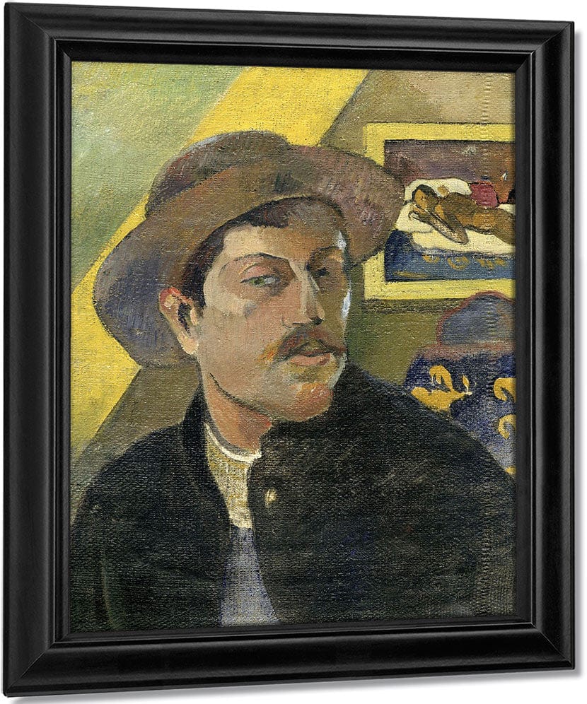 Self Portrait With Manao Tupapau By Eugene Henri Paul Gauguin Fine Art Print