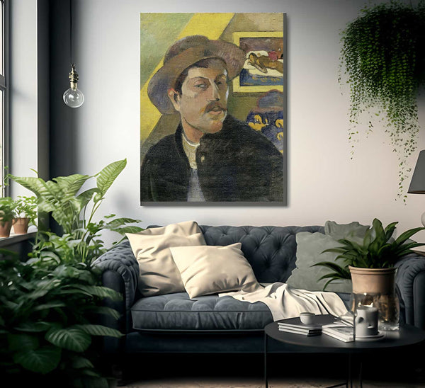 Self Portrait With Manao Tupapau By Eugene Henri Paul Gauguin Fine Art Print