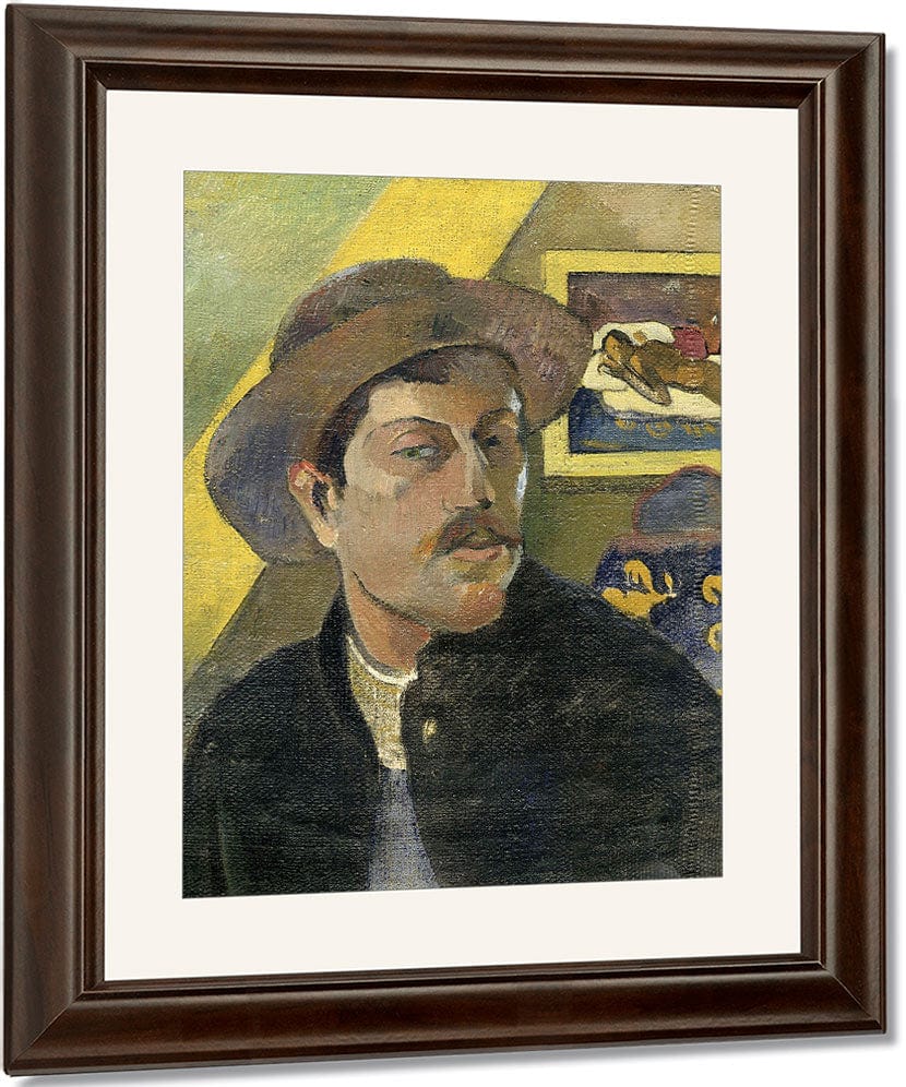 Self Portrait With Manao Tupapau By Eugene Henri Paul Gauguin Fine Art Print