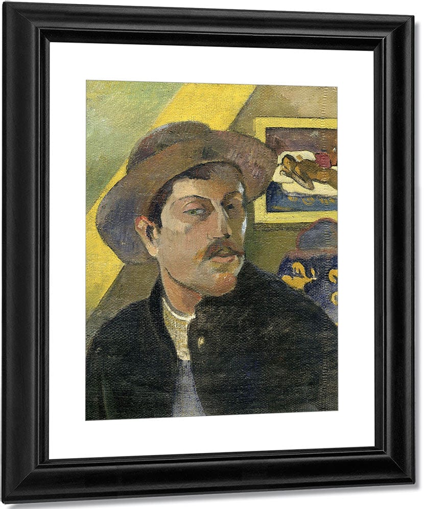 Self Portrait With Manao Tupapau By Eugene Henri Paul Gauguin Fine Art Print