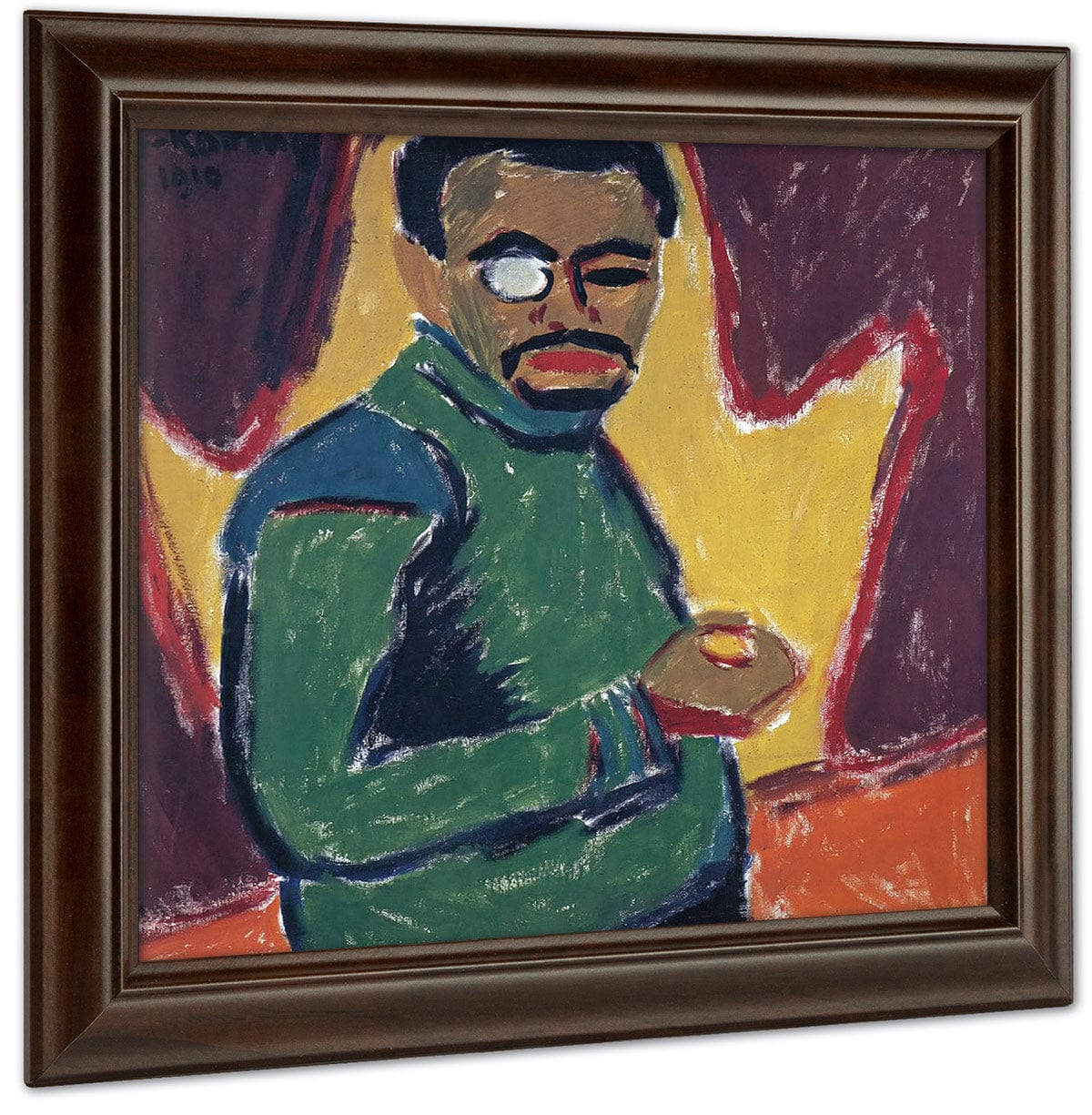 Self Portrait With Monocle M9 Karl Schmidt Rottluff Fine Art Print