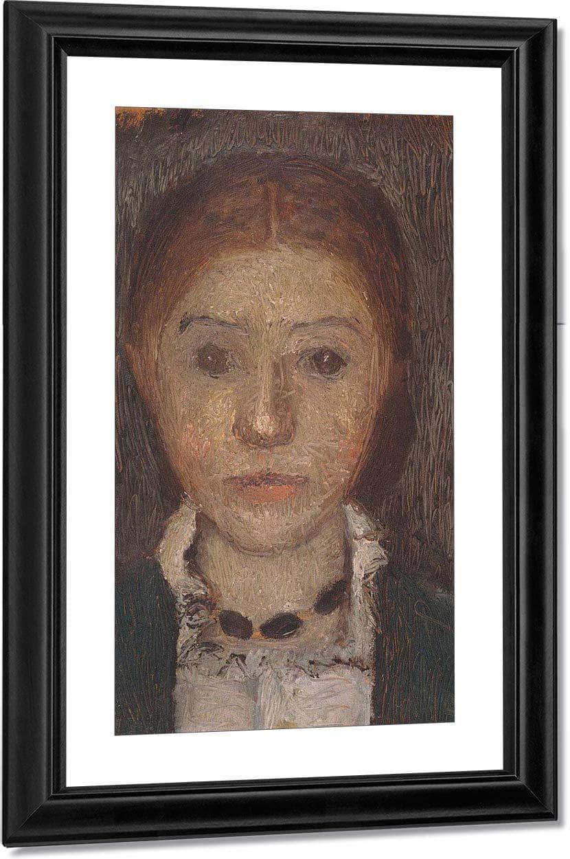 Self Portrait With Necklace By Paula Modersohn Becker Fine Art Print
