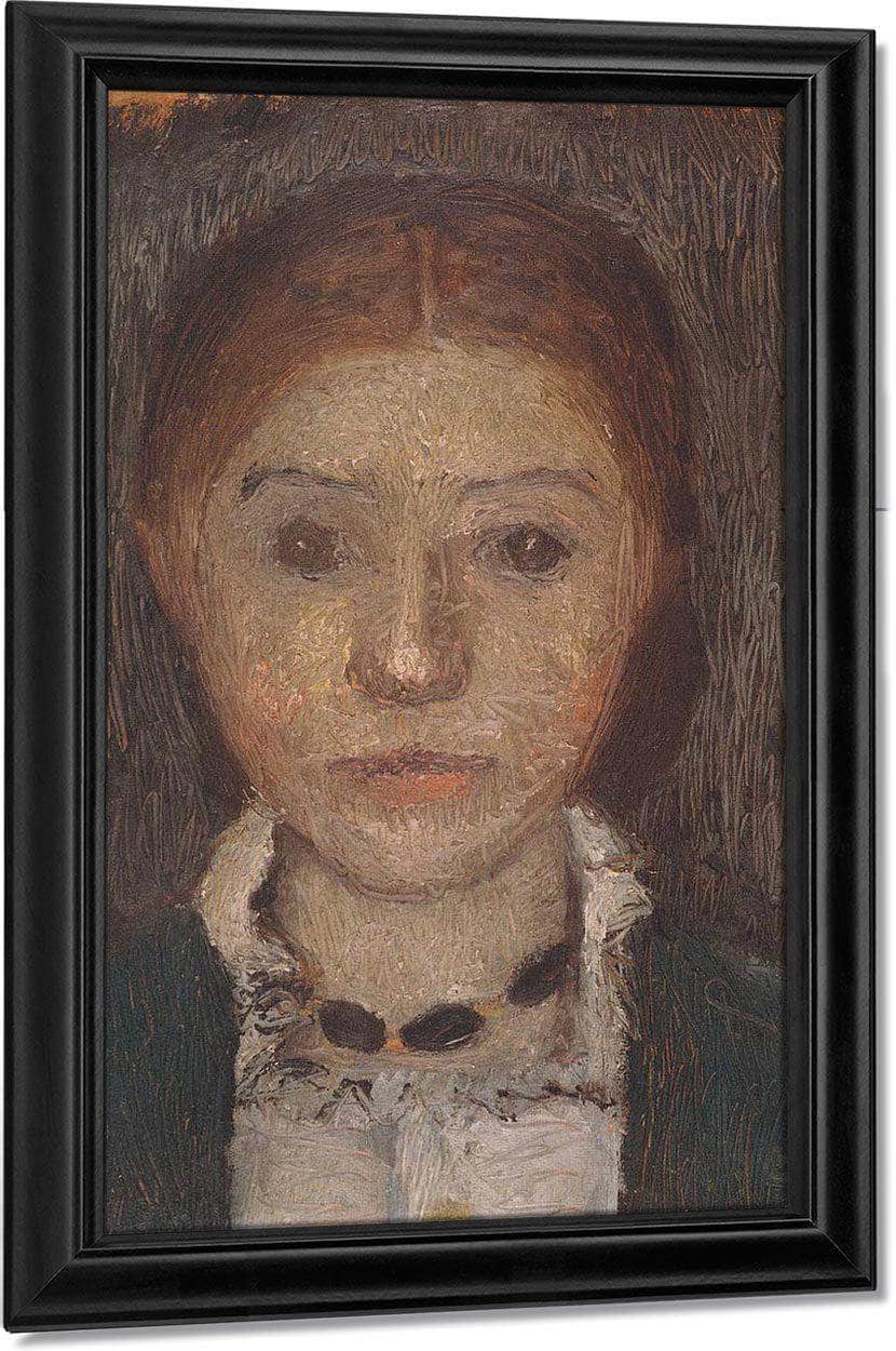 Self Portrait With Necklace By Paula Modersohn Becker Fine Art Print