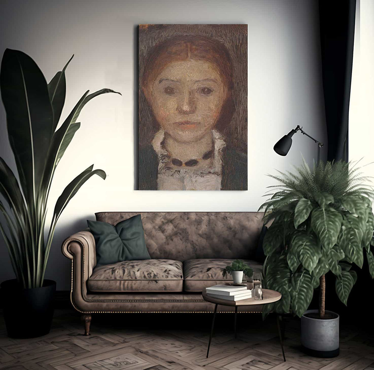 Self Portrait With Necklace By Paula Modersohn Becker Fine Art Print