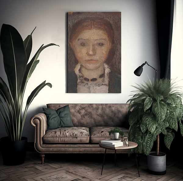 Self Portrait With Necklace By Paula Modersohn Becker Fine Art Print