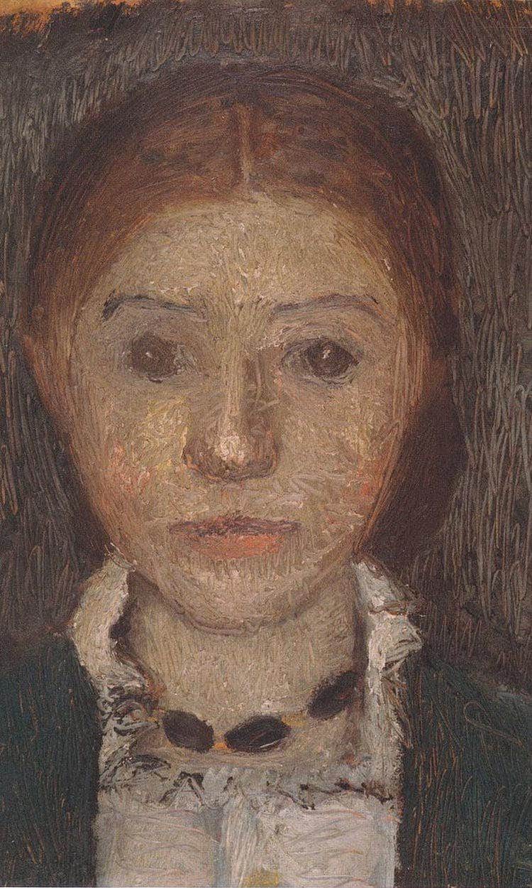 Self Portrait With Necklace By Paula Modersohn Becker Fine Art Print