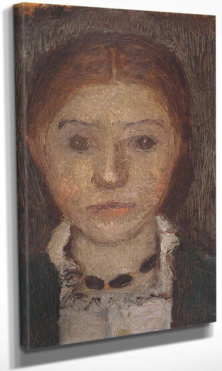 Self Portrait With Necklace By Paula Modersohn Becker Fine Art Print