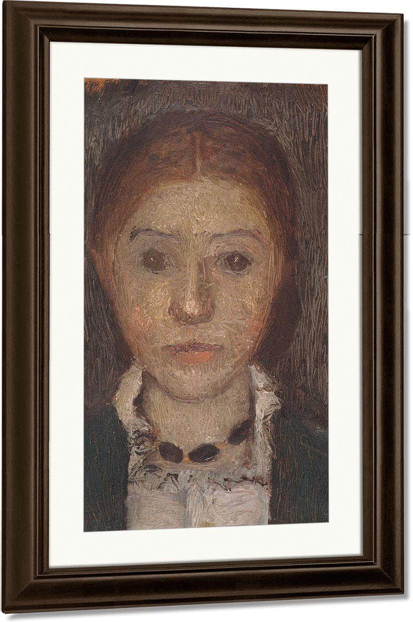 Self Portrait With Necklace By Paula Modersohn Becker Fine Art Print