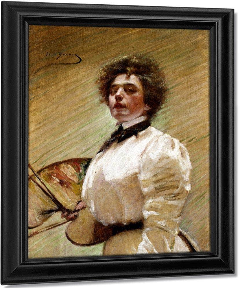 Self Portrait With Palette By Alice Pike Barney Fine Art Print