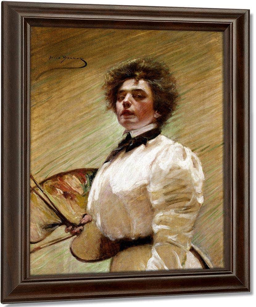 Self Portrait With Palette By Alice Pike Barney Fine Art Print