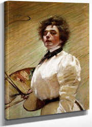Self Portrait With Palette By Alice Pike Barney Fine Art Print