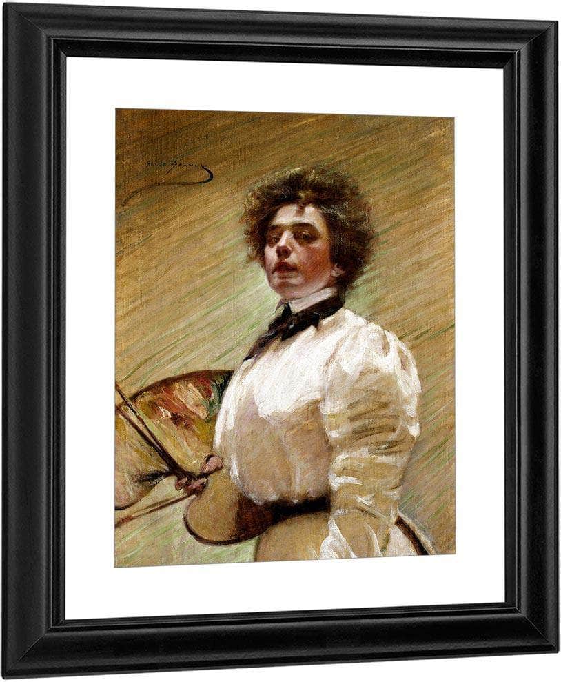 Self Portrait With Palette By Alice Pike Barney Fine Art Print