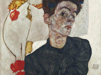 Self Portrait With Physalis 1912 32 2X39 8Cm Leopold Museum By Egon Schiele Fine Art Print
