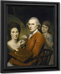 Self Portrait With Rachel And Angelica Peale By Charles Willson Peale Fine Art Print