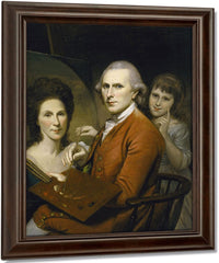 Self Portrait With Rachel And Angelica Peale By Charles Willson Peale Fine Art Print