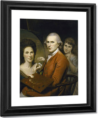 Self Portrait With Rachel And Angelica Peale By Charles Willson Peale Fine Art Print