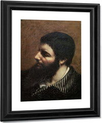 Self Portrait With Striped Collar By Jean Desire Gustave Courbet Fine Art Print