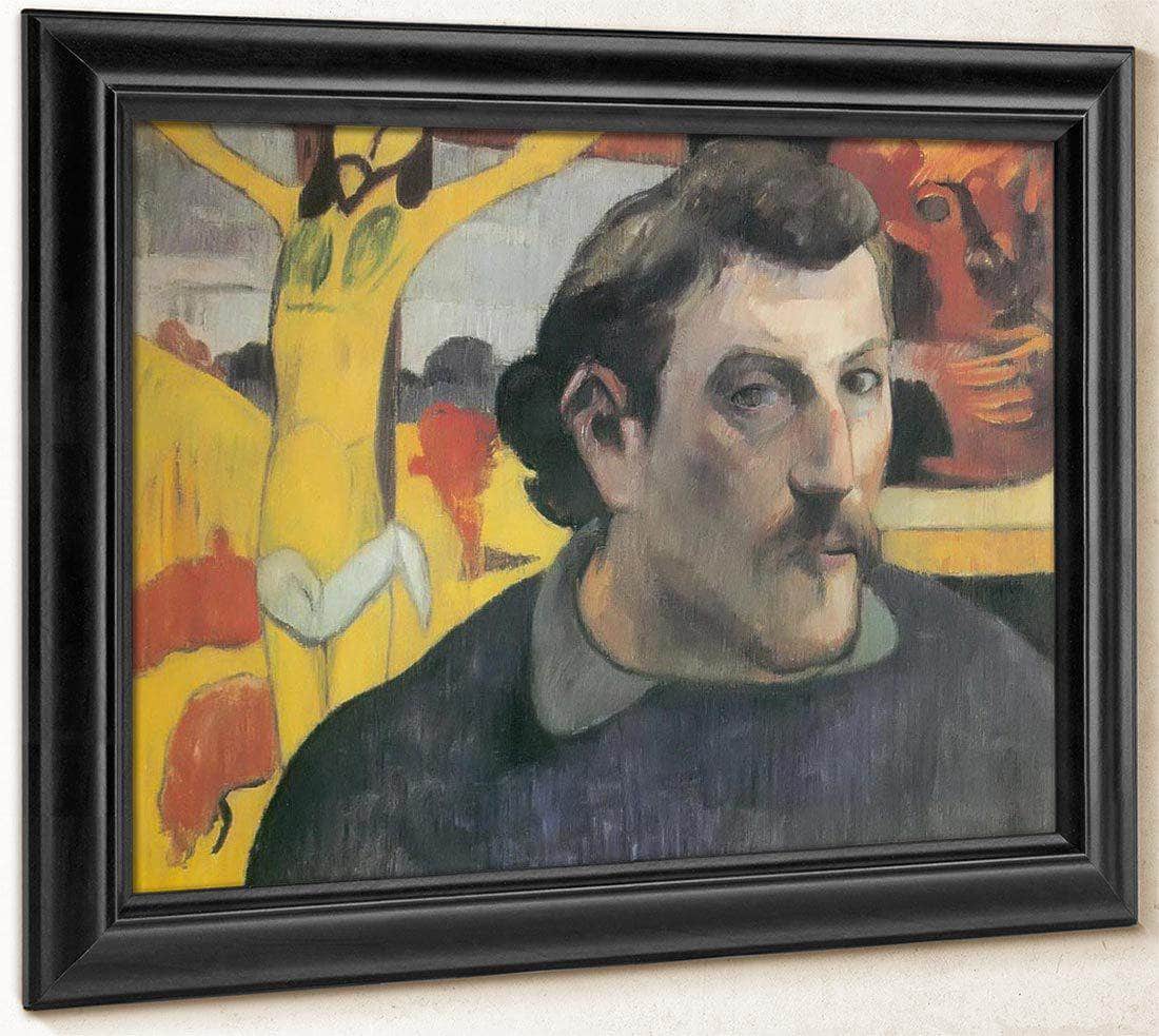 Self Portrait With The Yellow Christ By Paul Gauguin Fine Art Print