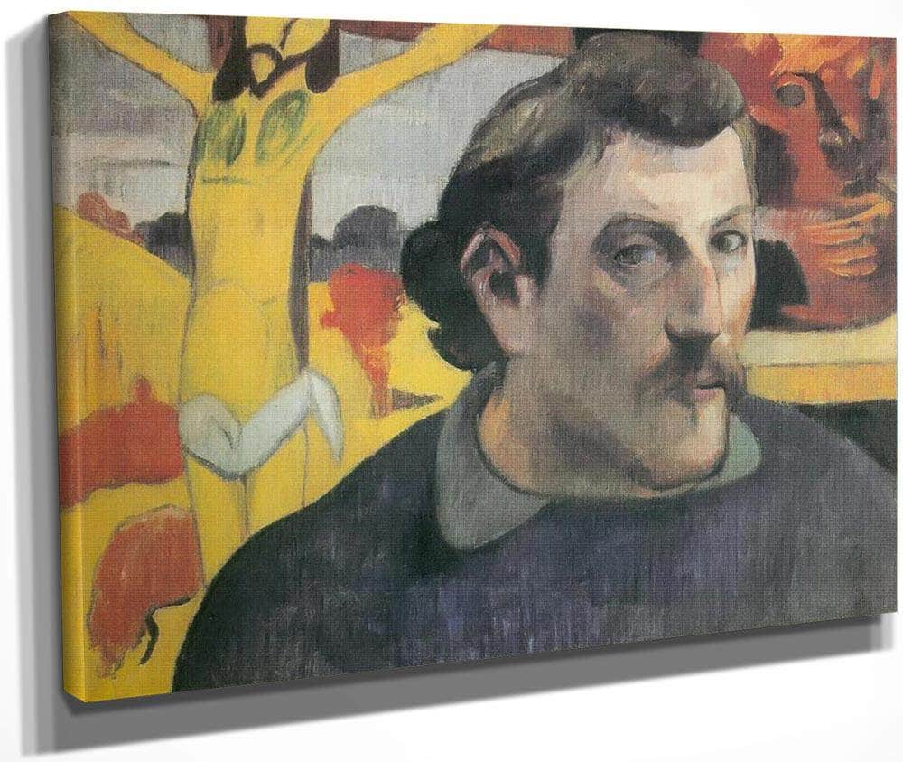 Self Portrait With The Yellow Christ By Paul Gauguin Fine Art Print